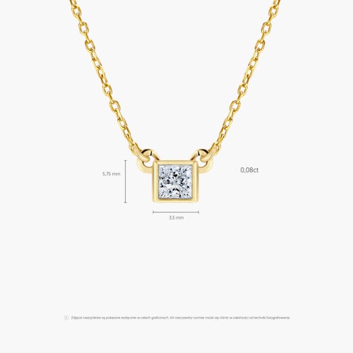Naszyjnik Pure: złoty, diament